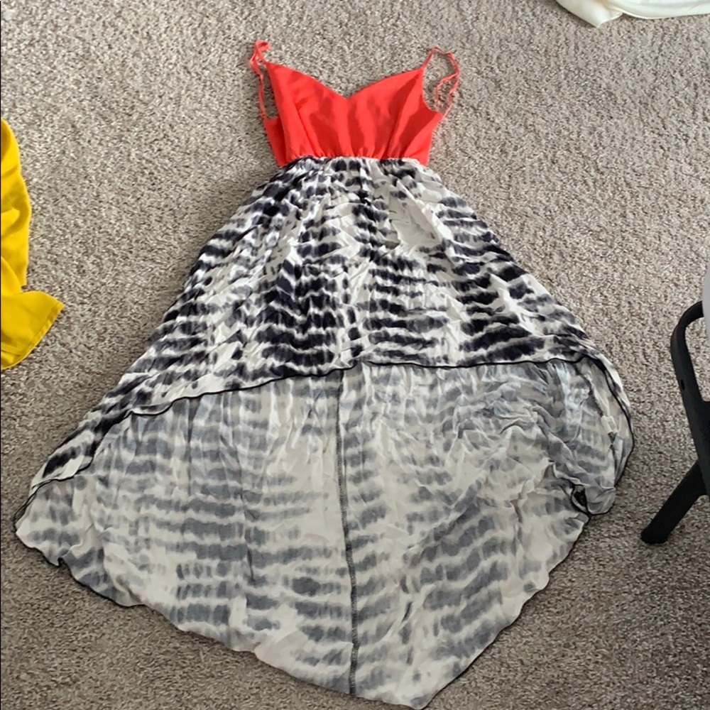 Open back high-low dress